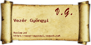 Vezér Gyöngyi névjegykártya