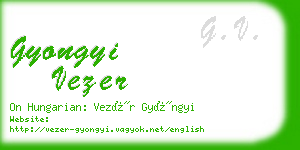 gyongyi vezer business card